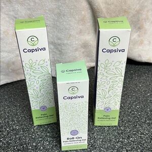 Capsiva Pain Relieving Gel (2) and (1) Roll
On